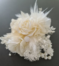 Load image into Gallery viewer, Boho preserved flowers pearl bracelet corsage – wedding / school formal