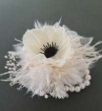 Load image into Gallery viewer, Real touch anemone preserved flowers corsage, pearl bracelet - Wedding, school formal