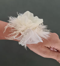 Load image into Gallery viewer, Real touch anemone preserved flowers corsage, pearl bracelet - Wedding, school formal