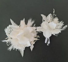 Load image into Gallery viewer, Boho corsage & buttonhole combo pearl bracelet - Wedding / School Formal