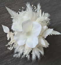 Load image into Gallery viewer, Boho corsage & buttonhole combo pearl bracelet - Wedding / School Formal
