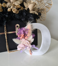 Load image into Gallery viewer, Preserved Everlasting flowers letter O - 10cm – Purple, Pink & White