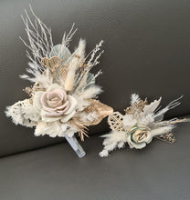 Load image into Gallery viewer, Sage green Everlasting flowers engagement cake topper x 2