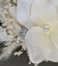 Load image into Gallery viewer, Boho everlasting flowers corsage white w silver & crystals – school prom