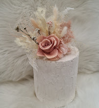 Load image into Gallery viewer, Boho blush & nude preserved cake topper