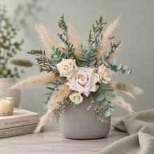 Load image into Gallery viewer, Everlasting flowers cake topper - Sage & neutral