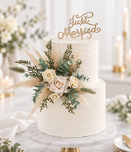 Load image into Gallery viewer, Everlasting flowers cake topper - Sage & neutral