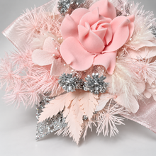 Load image into Gallery viewer, Everlasting flowers school formal / prom / wedding corsage pink & silver glitter