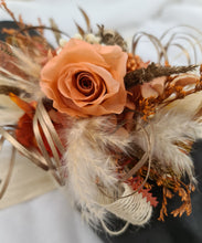 Load image into Gallery viewer, Rustic orange preserved flowers corsage – school formal, prom, graduation