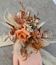 Load image into Gallery viewer, Rustic orange preserved flowers corsage – school formal, prom, graduation