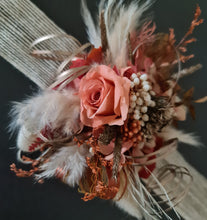 Load image into Gallery viewer, Rustic orange preserved flowers corsage – school formal, prom, graduation