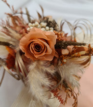 Load image into Gallery viewer, Rustic orange preserved flowers corsage – school formal, prom, graduation