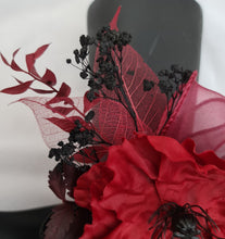Load image into Gallery viewer, Black & red poppy flower corsage – school formal, prom, graduation, wedding