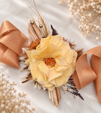 Load image into Gallery viewer, Preserved French rose rustic style corsage – school formal, prom, graduation, wedding