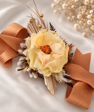 Load image into Gallery viewer, Preserved French rose rustic style corsage – school formal, prom, graduation, wedding