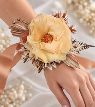 Load image into Gallery viewer, Preserved French rose rustic style corsage – school formal, prom, graduation, wedding