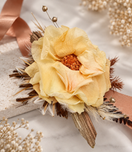 Load image into Gallery viewer, Preserved French rose rustic style corsage – school formal, prom, graduation, wedding