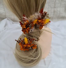 Load image into Gallery viewer, Preserved flowers bobby pin large x 3 rustic, terracotta