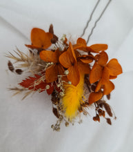 Load image into Gallery viewer, Preserved flowers bobby pin large x 3 rustic, terracotta
