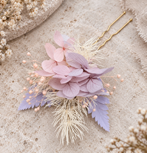 Load image into Gallery viewer, Preserved flowers bobby pin large x 3 blush pastel colours
