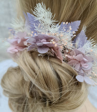 Load image into Gallery viewer, Preserved flowers bobby pin large x 3 blush pastel colours