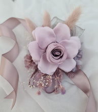 Load image into Gallery viewer, Everlasting flowers dusty violet corsage - School formal, prom, graduation, wedding