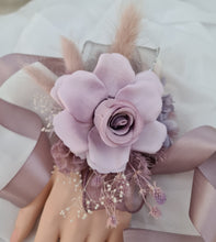Load image into Gallery viewer, Everlasting flowers dusty violet corsage - School formal, prom, graduation, wedding
