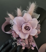 Load image into Gallery viewer, Everlasting flowers dusty violet corsage - School formal, prom, graduation, wedding