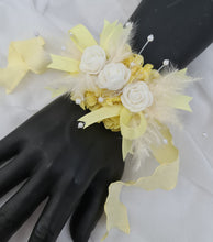 Load image into Gallery viewer, Dainty Yellow corsage & buttonhole set - School formal, prom, graduation, wedding