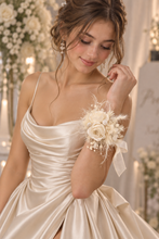 Load image into Gallery viewer, Boho Corsage & buttonhole set w peony - School formal, prom, graduation, wedding