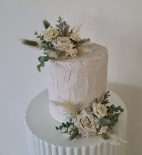Load image into Gallery viewer, Double Everlasting flowers cake topper - Sage & neutral