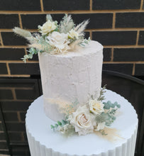 Load image into Gallery viewer, Double Everlasting flowers cake topper - Sage & neutral