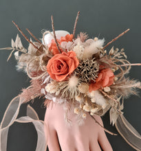 Load image into Gallery viewer, Rustic twigs preserved roses corsage & boutonniere set - School formal, prom, graduation, wedding