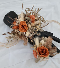 Load image into Gallery viewer, Rustic twigs preserved roses corsage & boutonniere set - School formal, prom, graduation, wedding