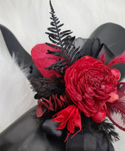 Load image into Gallery viewer, Burgundy black everlasting flowers corsage & boutonniere set - School formal, prom, graduation, wedding