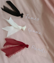 Load image into Gallery viewer, Personalised acrylic tag, custom wedding, event badge – Plain colour