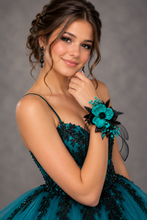 Load image into Gallery viewer, Emerald black corsage & buttonhole set - School formal, prom, graduation, wedding