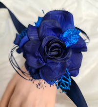 Load image into Gallery viewer, Dark Blue Glitter Corsage AB1162 - School formal, prom, graduation, wedding
