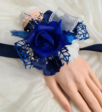 Load image into Gallery viewer, Dark Blue Glitter Corsage AB1164 - School formal, prom, graduation, wedding