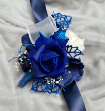 Load image into Gallery viewer, Dark Blue Glitter Corsage AB1164 - School formal, prom, graduation, wedding