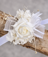 Load image into Gallery viewer, Off White Everlasting Flowers Corsage AB1165 - School formal, prom, graduation, wedding