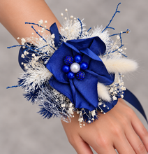 Load image into Gallery viewer, Dark Blue Glitter Corsage AB1166 - School formal, prom, graduation, wedding