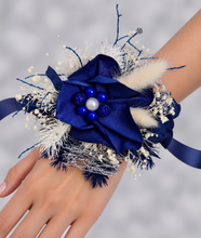 Load image into Gallery viewer, Dark Blue Glitter Corsage AB1166 - School formal, prom, graduation, wedding
