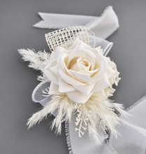 Load image into Gallery viewer, Off White Everlasting Flowers Corsage AB1167 - School formal, prom, graduation, wedding