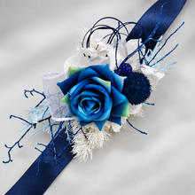 Load image into Gallery viewer, Dark Blue & Green Corsage AB1168 - School formal, prom, graduation, wedding