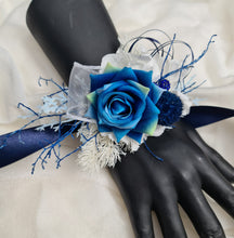 Load image into Gallery viewer, Dark Blue & Green Corsage AB1168 - School formal, prom, graduation, wedding
