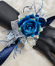 Load image into Gallery viewer, Dark Blue & Green Corsage AB1168 - School formal, prom, graduation, wedding
