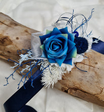 Load image into Gallery viewer, Dark Blue & Green Corsage AB1168 - School formal, prom, graduation, wedding