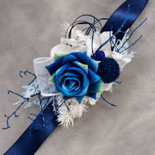 Load image into Gallery viewer, Dark Blue & Green Corsage AB1168 - School formal, prom, graduation, wedding