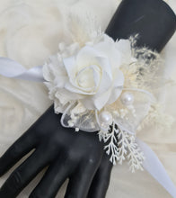 Load image into Gallery viewer, Off White Everlasting Flowers Corsage AB1169 - School formal, prom, graduation, wedding
